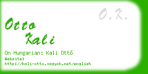otto kali business card